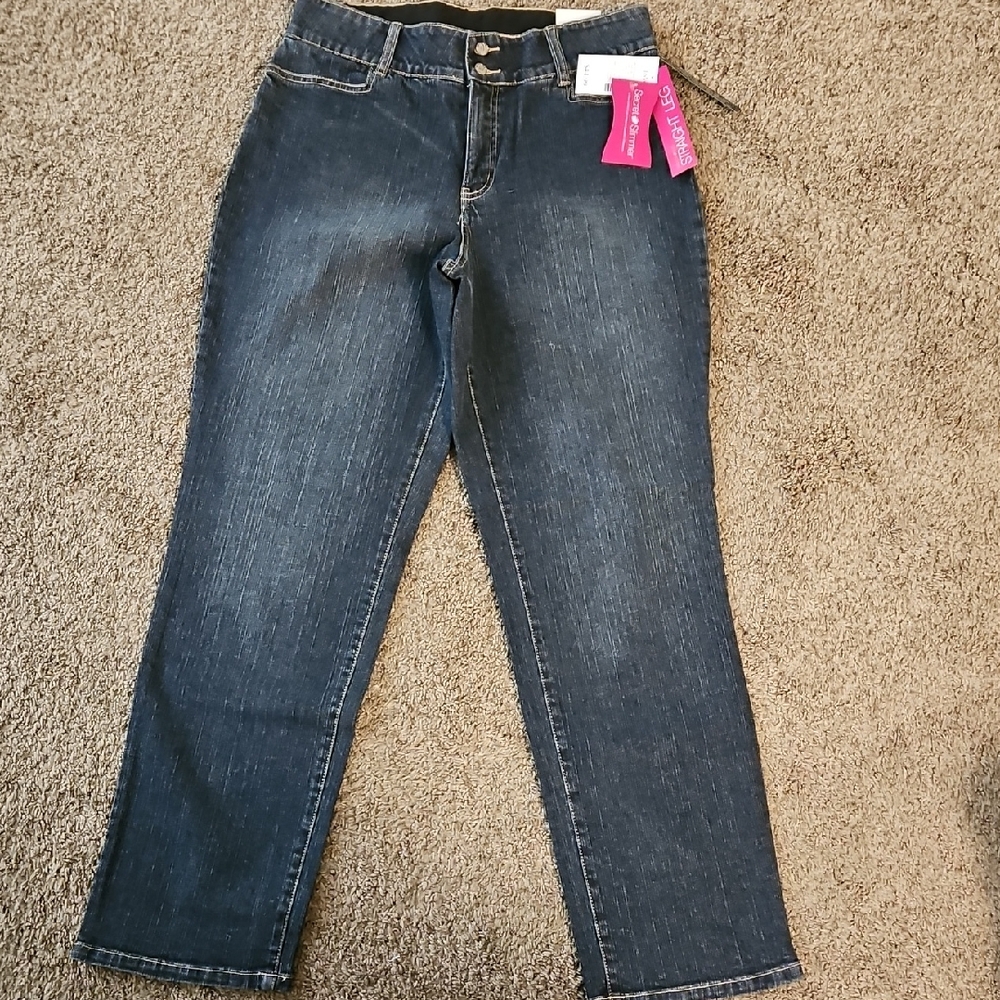 Fashion Bug Dark Blue Straight Leg Jeans
